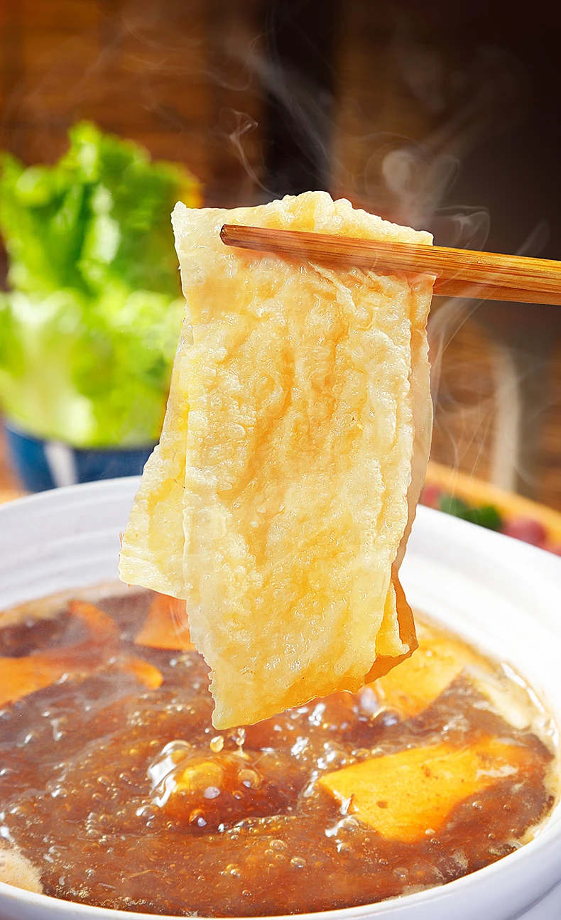 HACCP&Halal hot pot foods vegetarian foods Fried bean curd skin Dried bean curd stick bean products Health foods