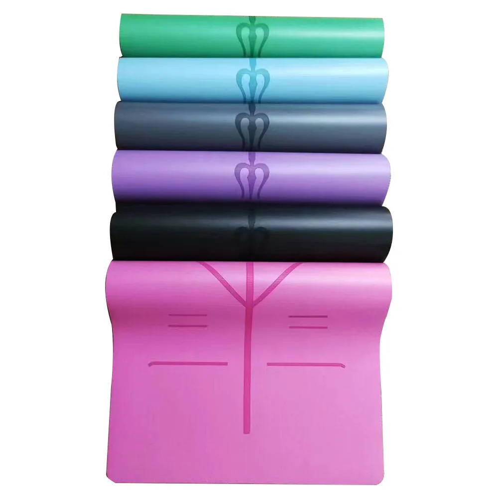 popular eco friendly non slip natural rubber cooling yoga mats black pu yoga mat for sex