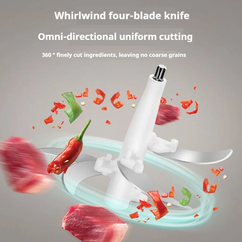 5L Meat Grinder Mincer Electric Glass Multifunction Vetable Chopper Commercial & Household Use Cars  Solar Power Source Blender