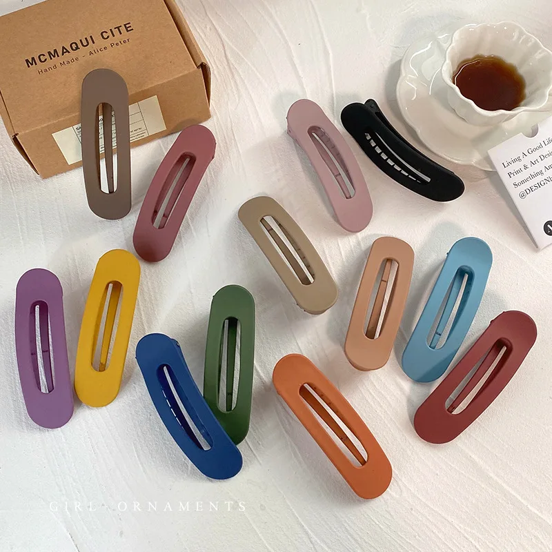 Korean Hair Accessories Matte Large Hairpin Simple Clip Duckbill Clips for Women Girls