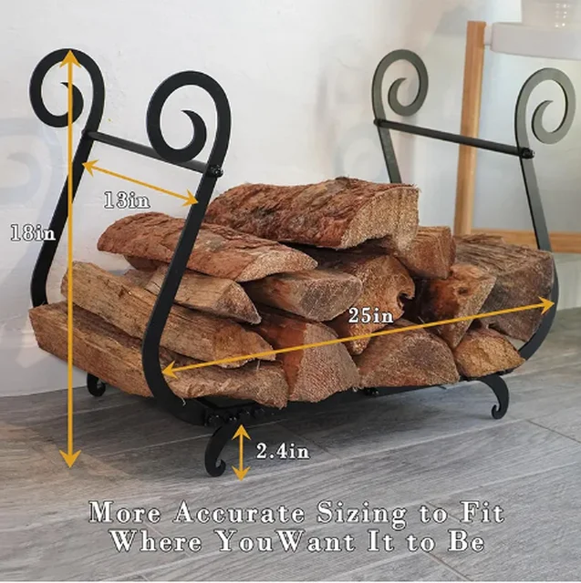 Hot Sale Indoor Low Price Interior Home Decoration Camping Survival Builds Firewood Log Holders Fireside Fireplace Accessories