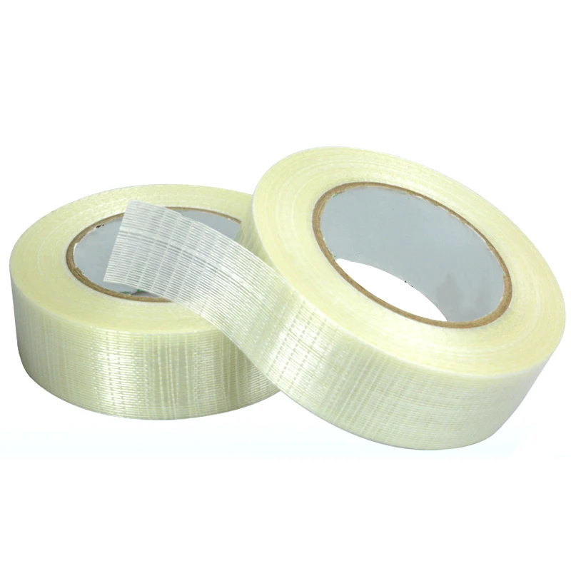 Synthetic Rubber Strong Filament Carton Strapping Reinforced bi way cross filament tape