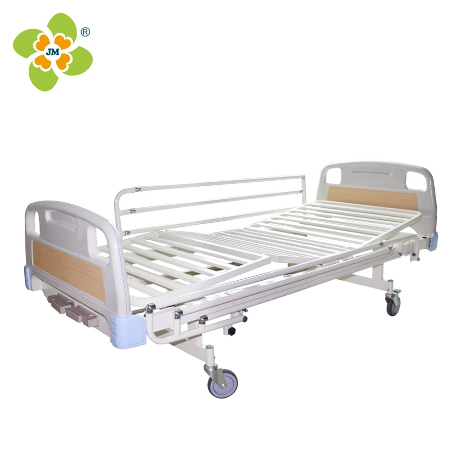 Cheap two function manual hospital sickbed, 2 crank manual hospital bed prices