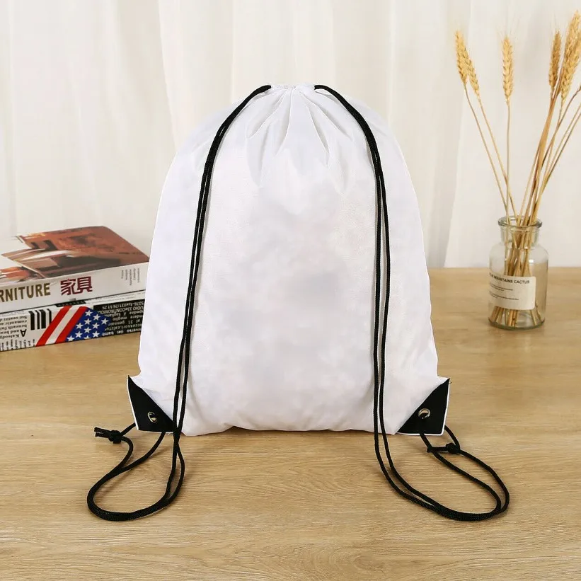 New Polyester American Flag Polyester Drawstring Bag/Backpack/School Tote