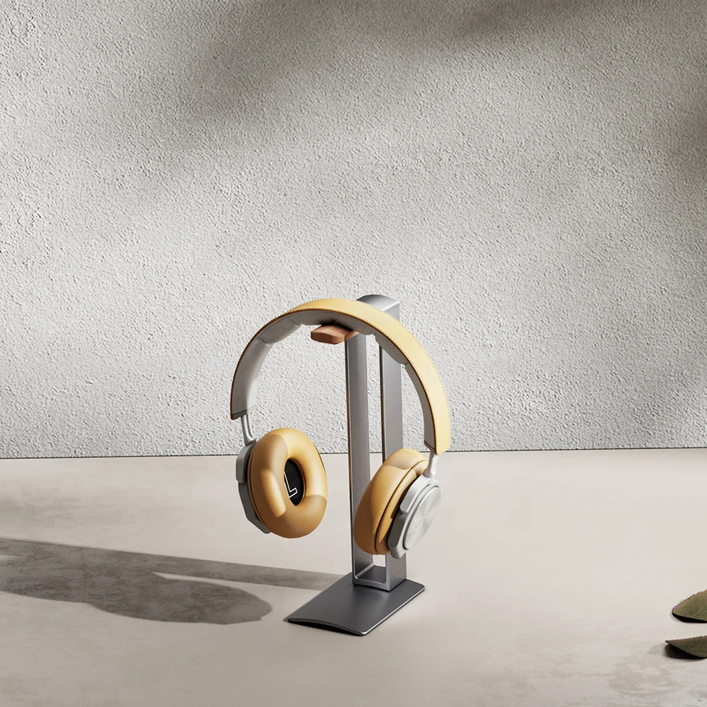 HPS05-3 Aluminum Wood Headphone Stand Headset Holder Gaming Game Headphone Hanger