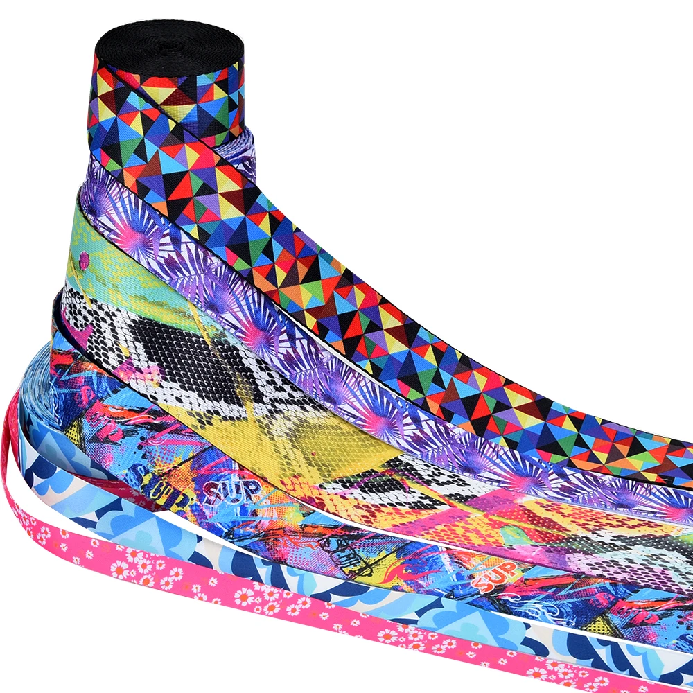 Patterned Polyester Straps Custom Printed Nylon Tribal Print Flat Nylon Webbing 1 Inch