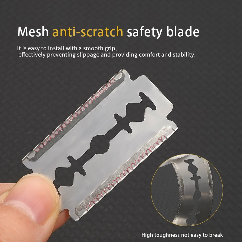 Replaceable Blade with Guard for Razor 74 Anti-Scratch Blades Stainless Steel Double Edge Blade