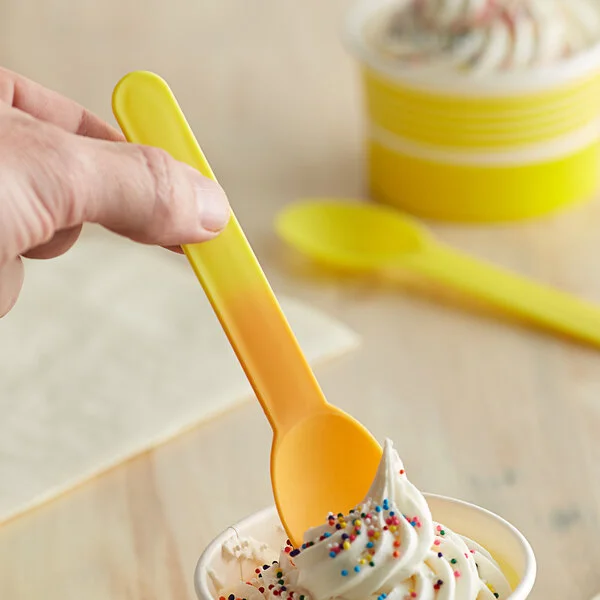 Factory Price Different Style Food Grade Biodegradable Cornstarch Yogurt Ice Cream Plastic Spoon Cheese Spoon