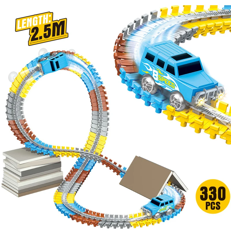 Sliding train classic flexibility assembly diy electric toy car track set