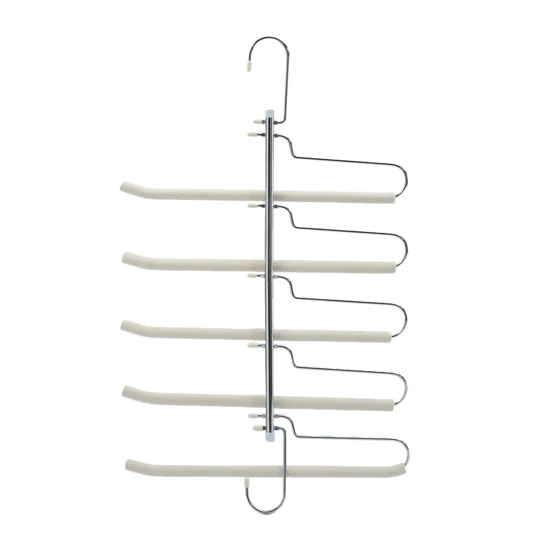 Multi-layer sponge non-slip pants rack pants hanger wholesale metal storage hanger traceless pants hang silk scarf scarf storage