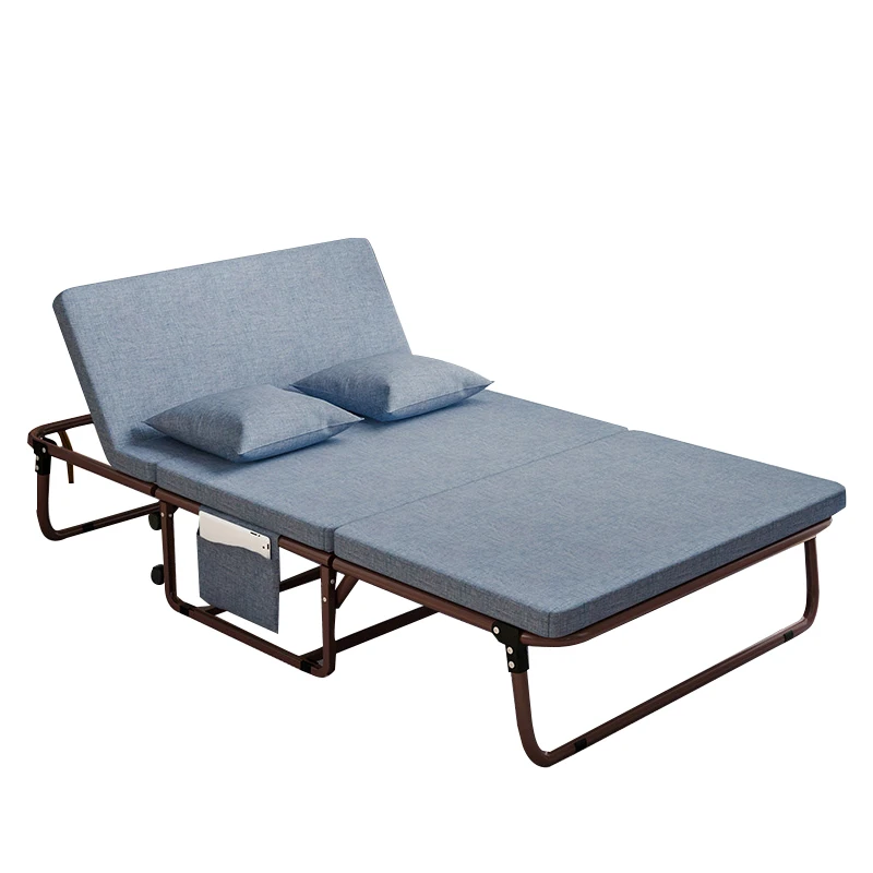 
Plastic Cot Bedroom Adult Office Space Saving Double Metal Folding Bed made in China 