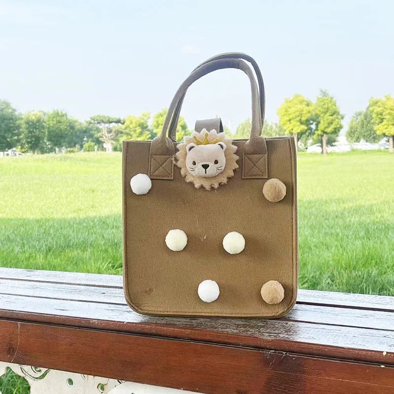Hot Selling Custom Printing Lady Tote Bag with Cute Dolls and Reinforced Handles for Shopping Diaper or Kids Toys