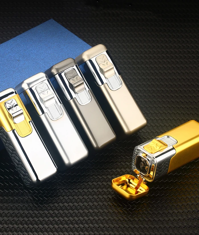DEBANG Cigar Lighter Multifunctional Four Torch Jet Flame Strong power Adjustable Refillable Gas Lighter With Gift Box Packaging