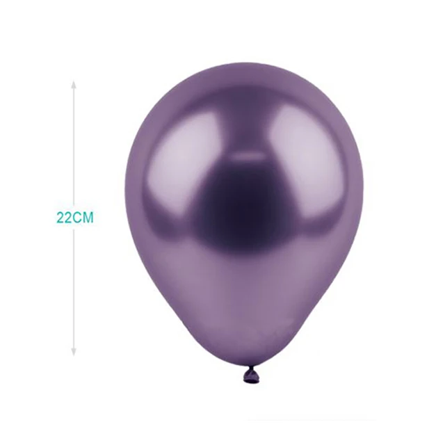 1.8g Good Quality Birthday Party Decoration 12 Inch Shiny Chrome Latex Ballons Metallic Balloons