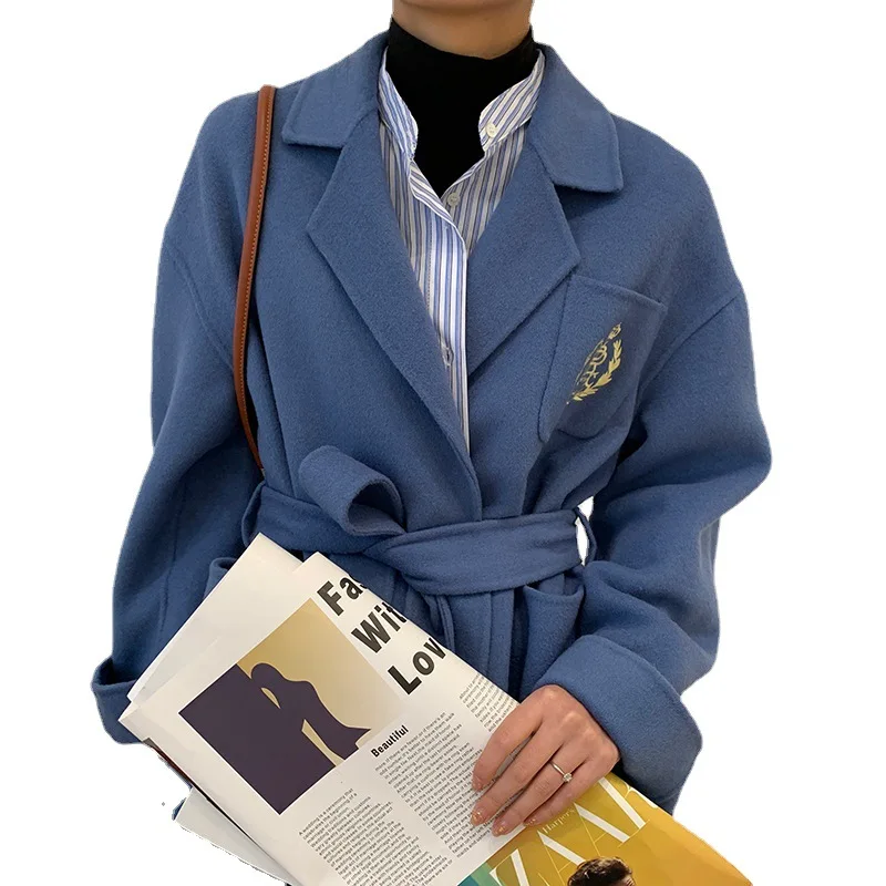 Модная зимняя одежда, пальто, женская куртка, шерстяной тренчкот, женское кашемировое шерстяное пальто