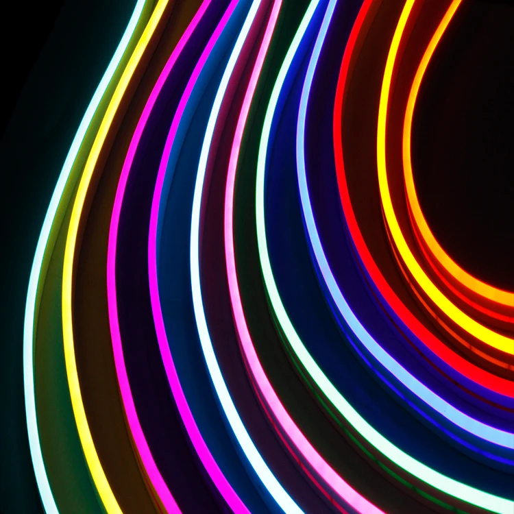 Гибкая светодиодная неоновая лента DC12V 24V AC110V 220V разрезаемая силиконовая трубка 360 градусов Светодиодная DIY SIGN