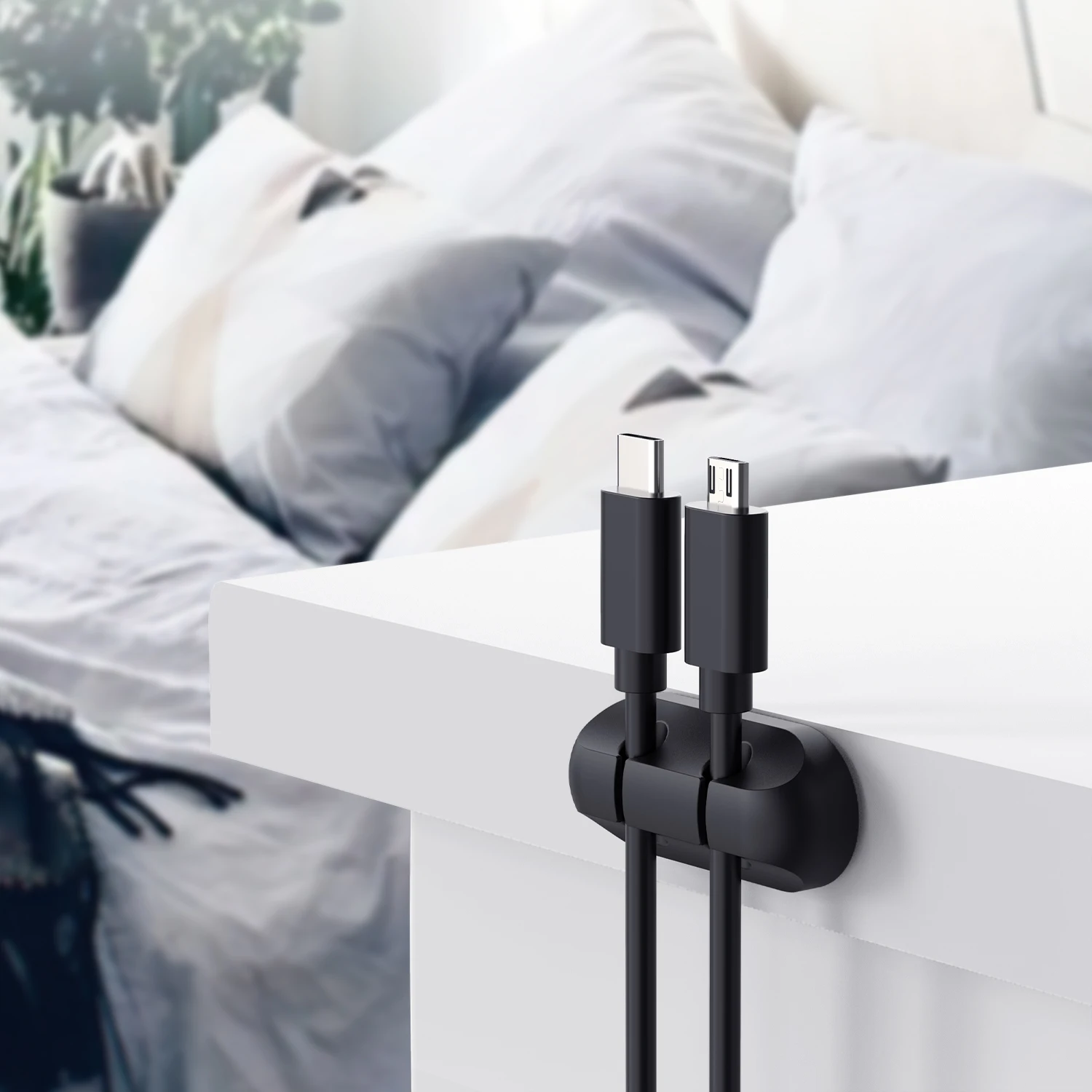 Data line storage cable organizer push small gift line headset storage line fixture car silicone cable  Clips