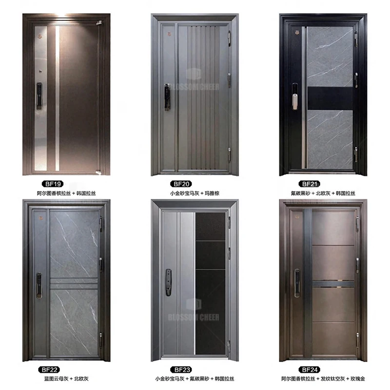 China High Quality Modern Steel Internal Wood Armored Doors Wooden Security Door Entry Front Armored Door With Electronic Lock