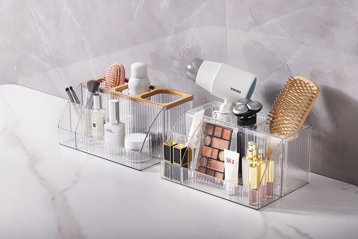 Desktop hair dryer curling iron storage rack