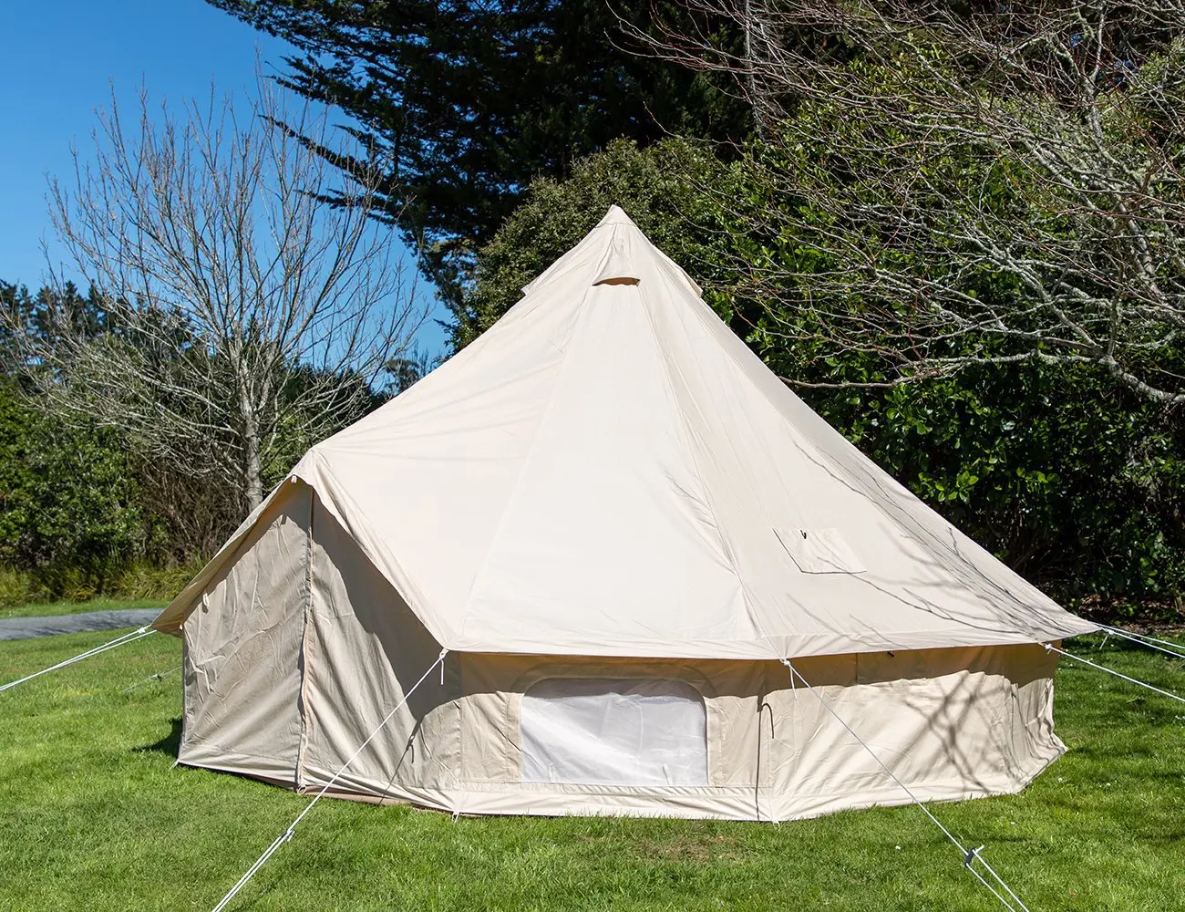 Outdoor Camping Heavy Duty Oxford 5-8 Person Belle Tent Cotton 5 7 M Canvas Fabric Luna Bell Tent