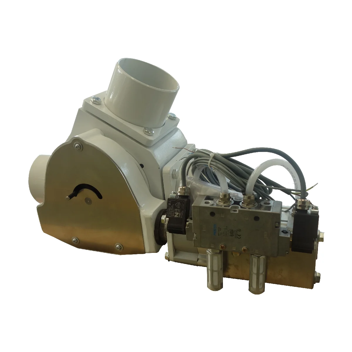 2 way stainless steel pneumatic diverter valve for bulk material conveying