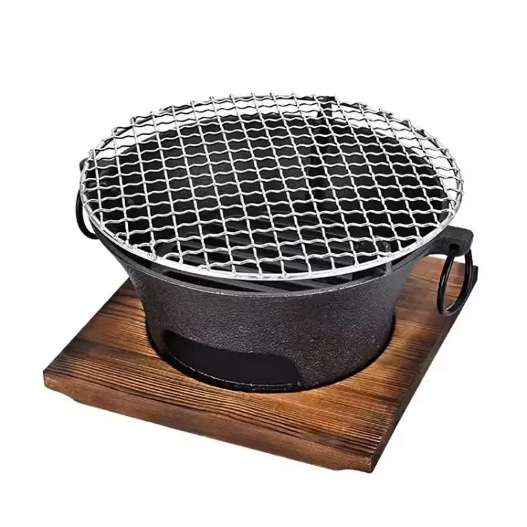 Non Stick Charcoal Barbecue Grill For Outdoor Camping Portable Bbq Stove Cast Iron Charcoal Stove Barbecue Grill Stove BBQ Grill