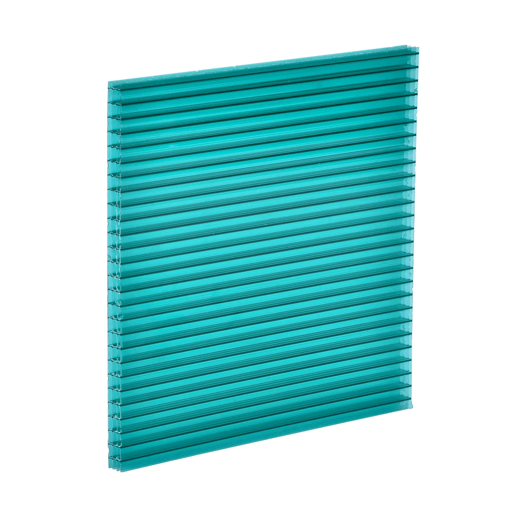 High impact resistance 8/10/12mm uv coating plastic polycarbonate pc multiwall hollow roofing sheet for greenhouse