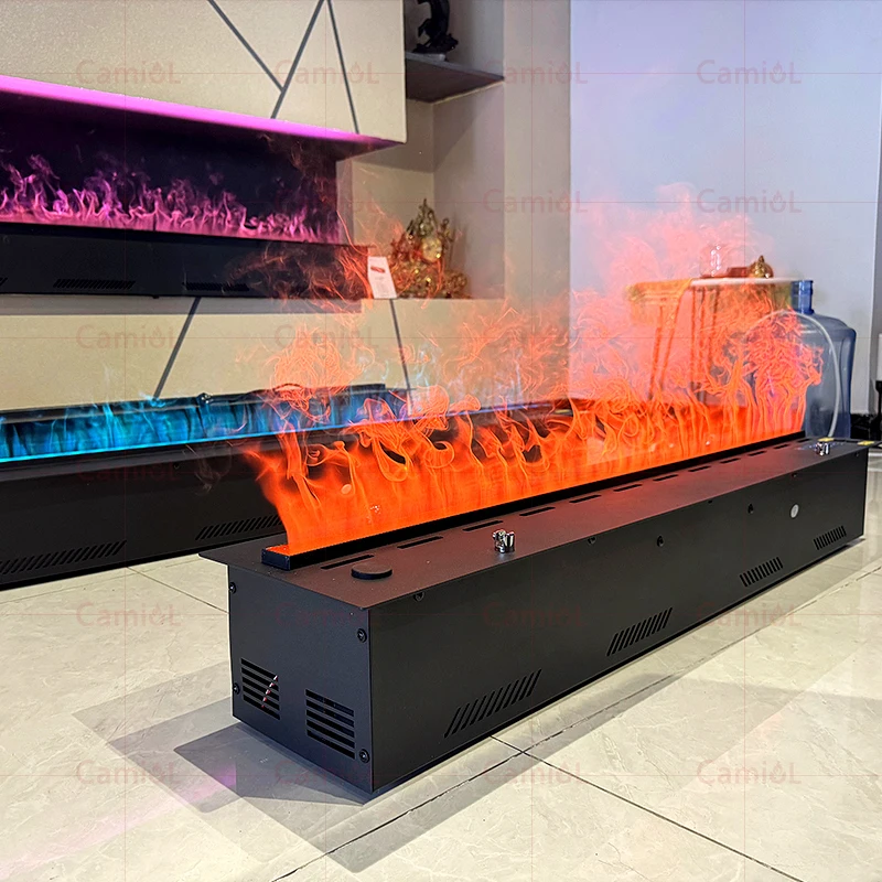 CamioL 3D Flame Electric Fireplace with Humidifier mist fire atomization fake flame water vapor fireplace