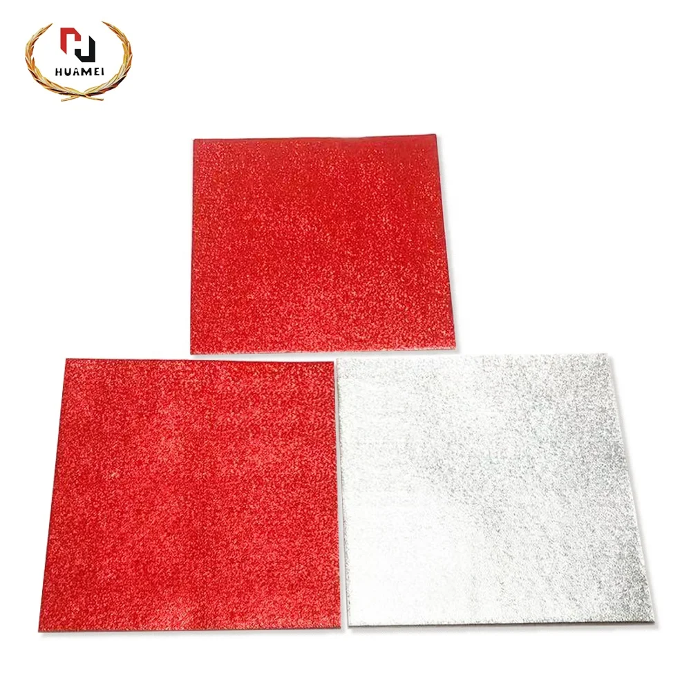 Square Red  Aluminum Foil Candy Wrappers Sugar Wraps Paper for DIY Candies and Chocolate Packaging by Party/Wedding/Birthday