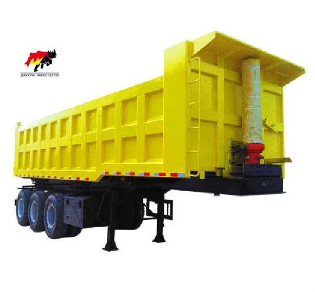 Trailer truck chassis 2axles 3axles tipper hydraulic cylinder dump car trailers gooseneck dump trailer