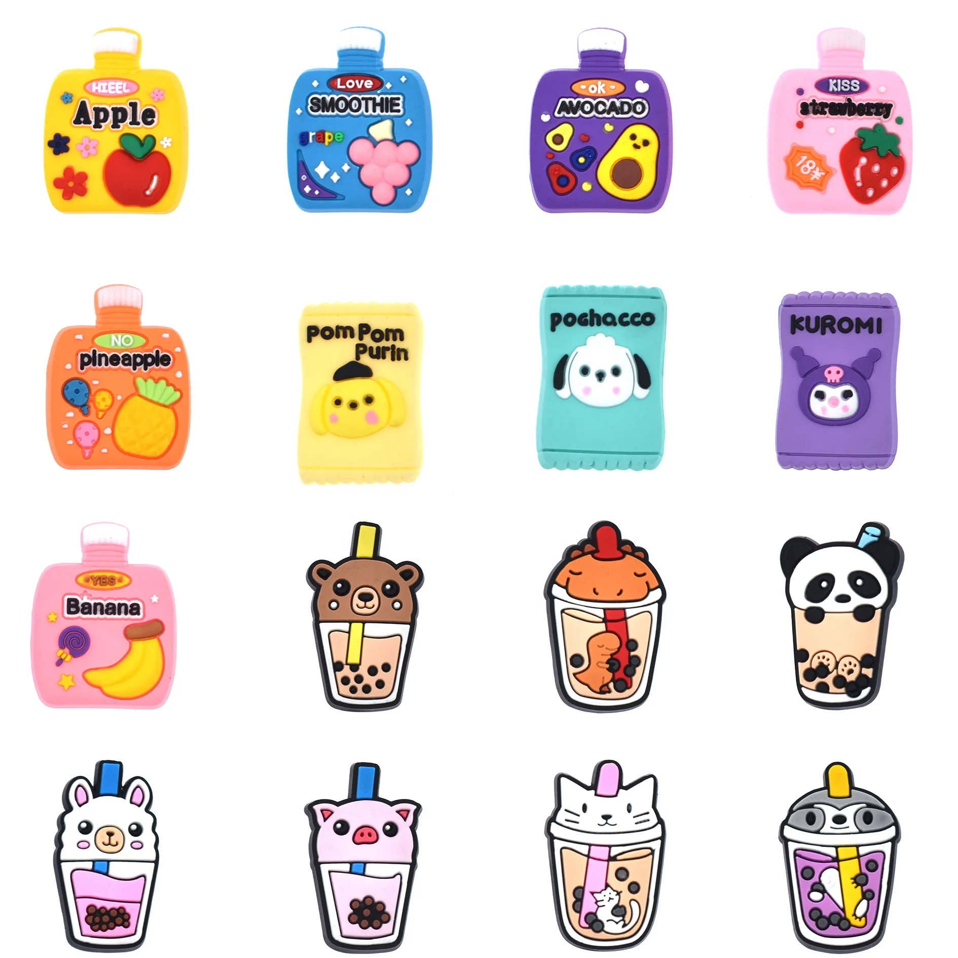 2024 Customized Wholesale Rubber 3D Animation Cartoon Youth Shoes Charm Shoes Decoration Animal Style Shoes Accessories Charm