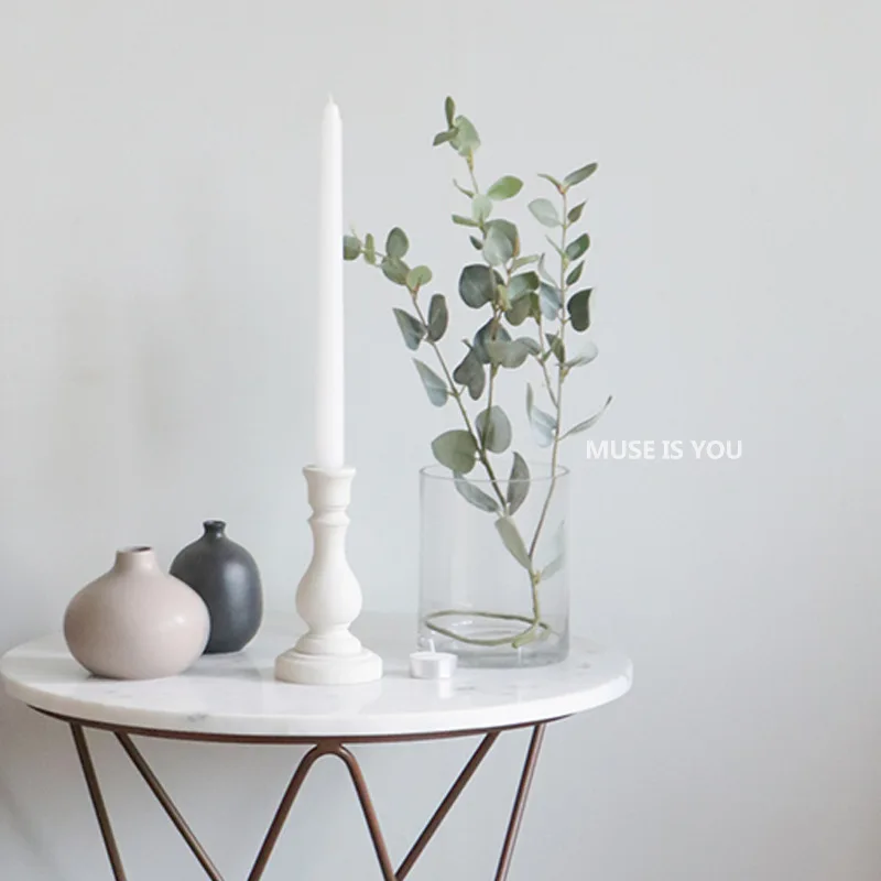 
Wholesale custom unfinished wood candlestick pillar wood candle holder 