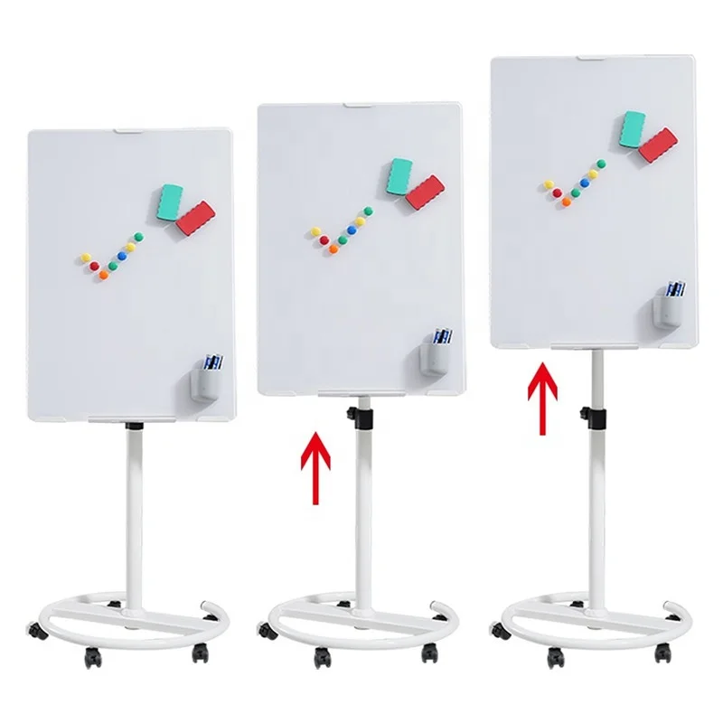 Office notice board design magnetic whiteboard stand with wheels