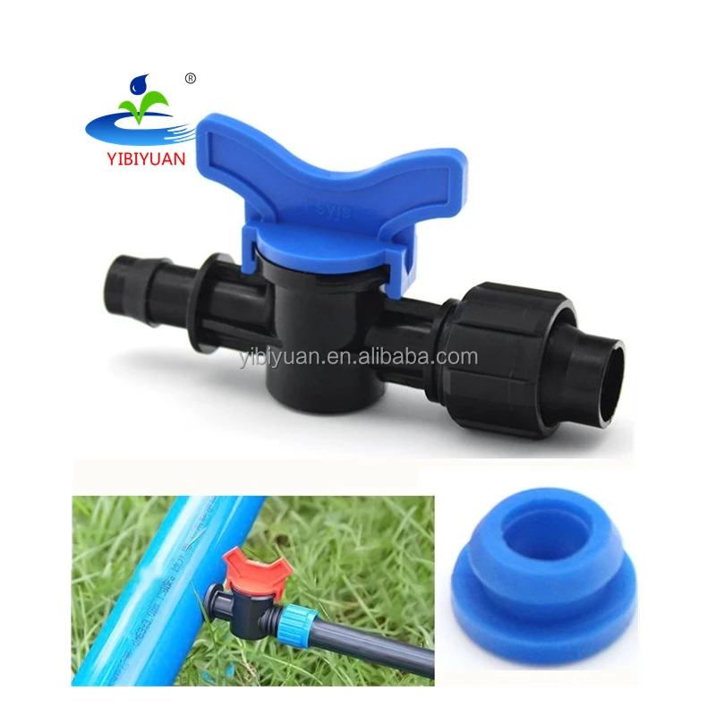 Agriculture irrigation pipe fittings 16mm drip tape connectors drip irrigation fittings