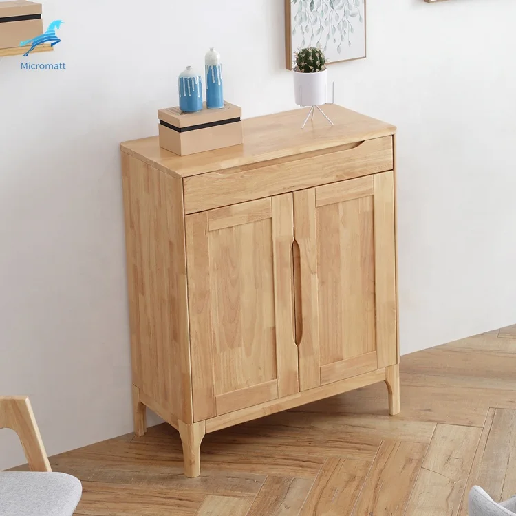 Wholesale Japanese Style Wood furniture Durable Log Color Living Room shoe cabinet