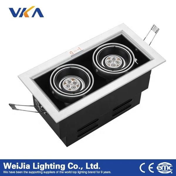  MR16 GU10 2x4 Вт двойная Встраиваемая Светодиодная потолочная решетка точечное