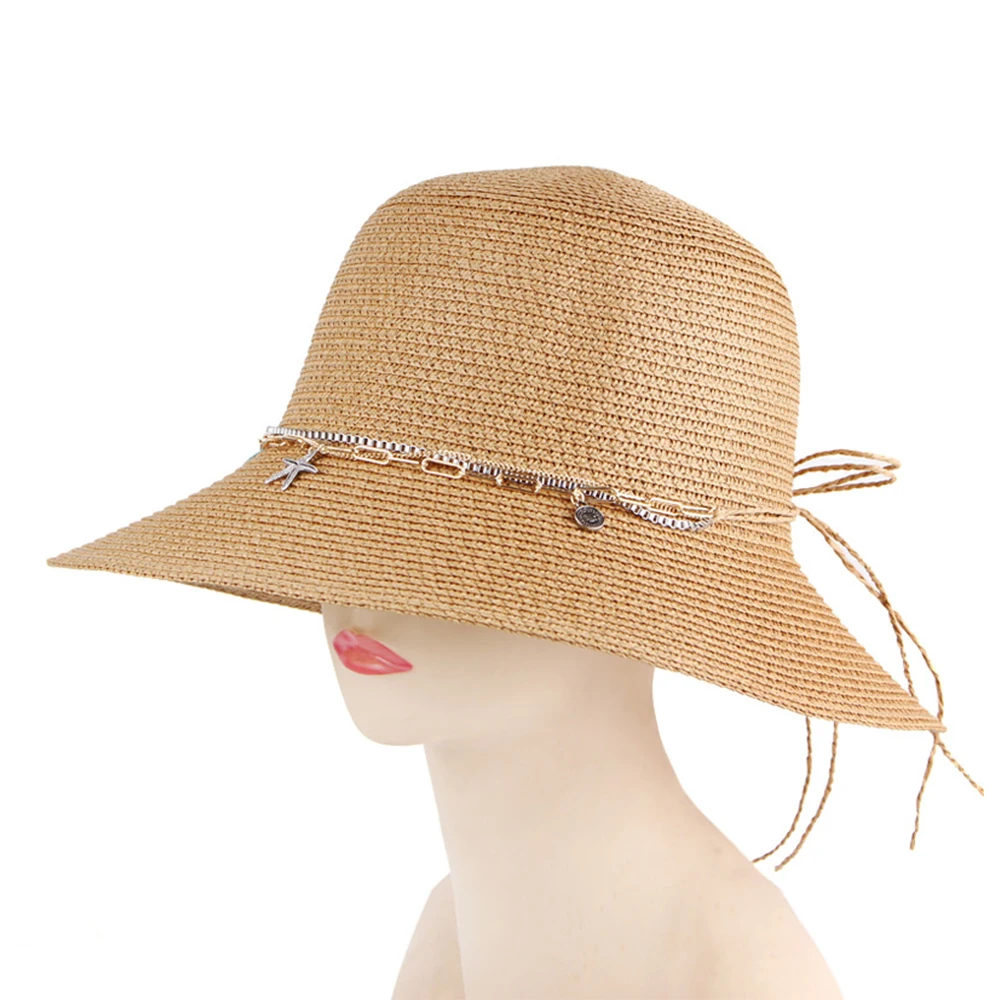 High Quality Fashion Classic Design Sun UV Protection Wholesale Beach Cap Paper Straw Panama Cap Unisex Straw Hat