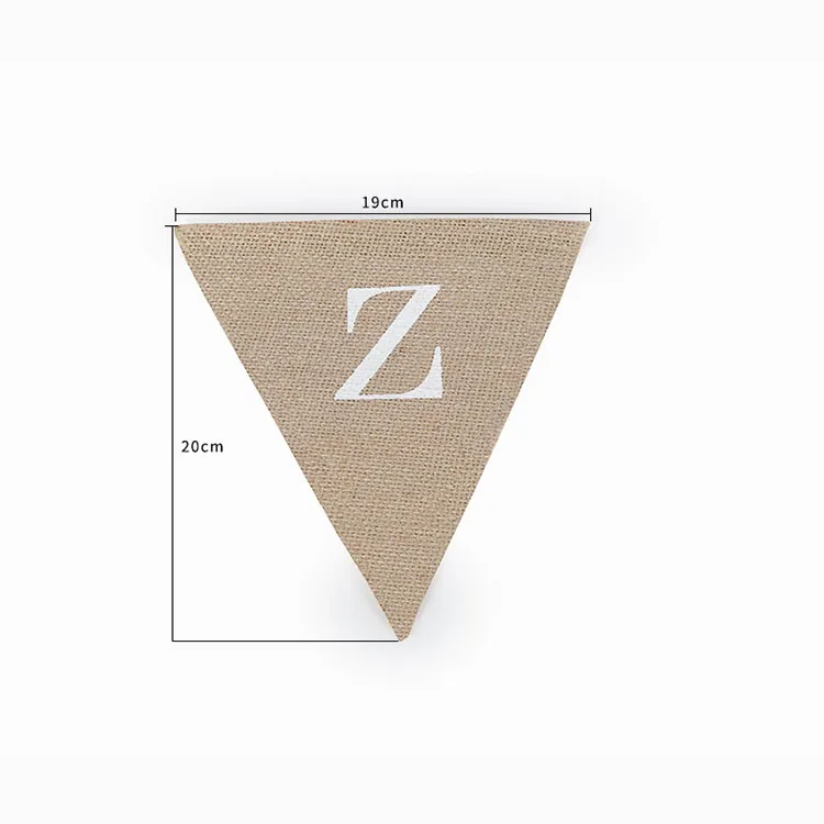 Triangle Flag DIY Burlap Pennant Flags Plain Banner for Holiday Birthday Wedding Graduation and