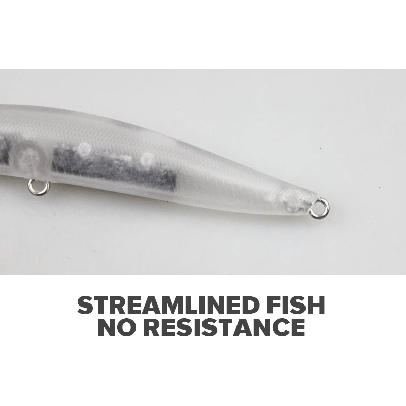 8g/14g Blank Minnow Slow Sinking Jerkbait Fishing Bait ABS Unpainted Hard Plastic Fishing Lures Minnow