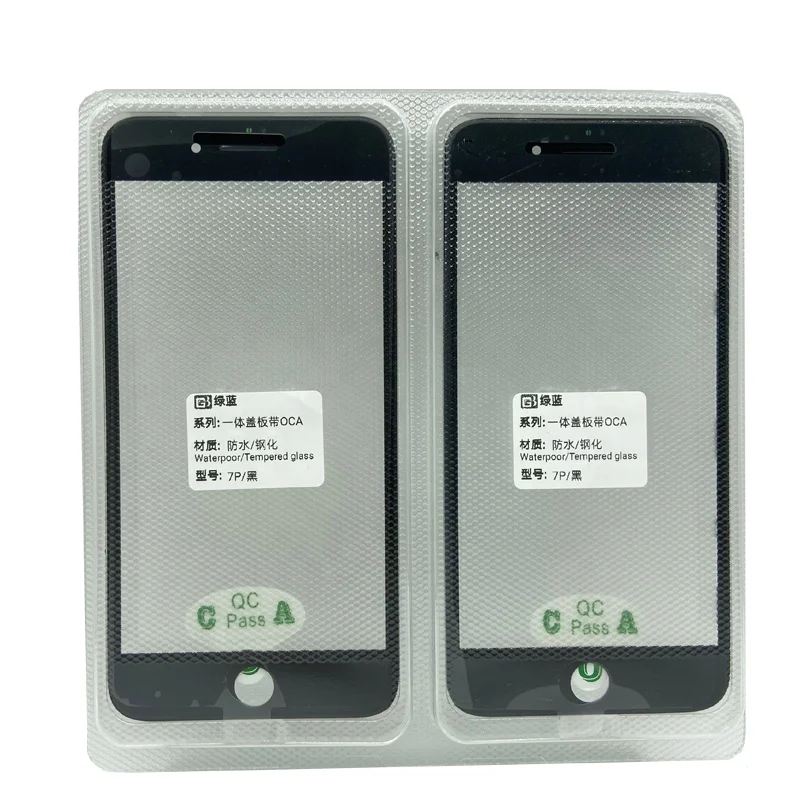 Front Screen Outer Glass with OCA 3 in one For iPhone 7plus Outer Glass Replacement OCA GLASS