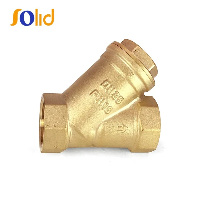 Yellow Brass Y Type Strainer Filter