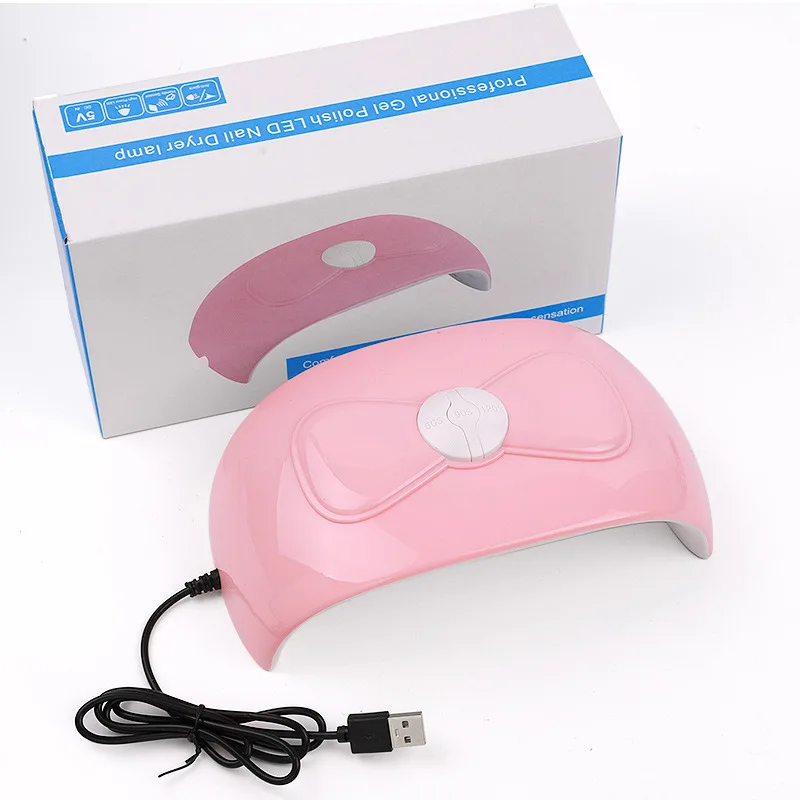 EYL 54W Mini Pink bowknot uv led nail dryer uv light for nail gel polish