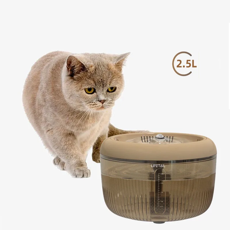 Lifetail 2.5L ultra quiet cat dog water fountain With quadruple filter element Pet Water Fountain