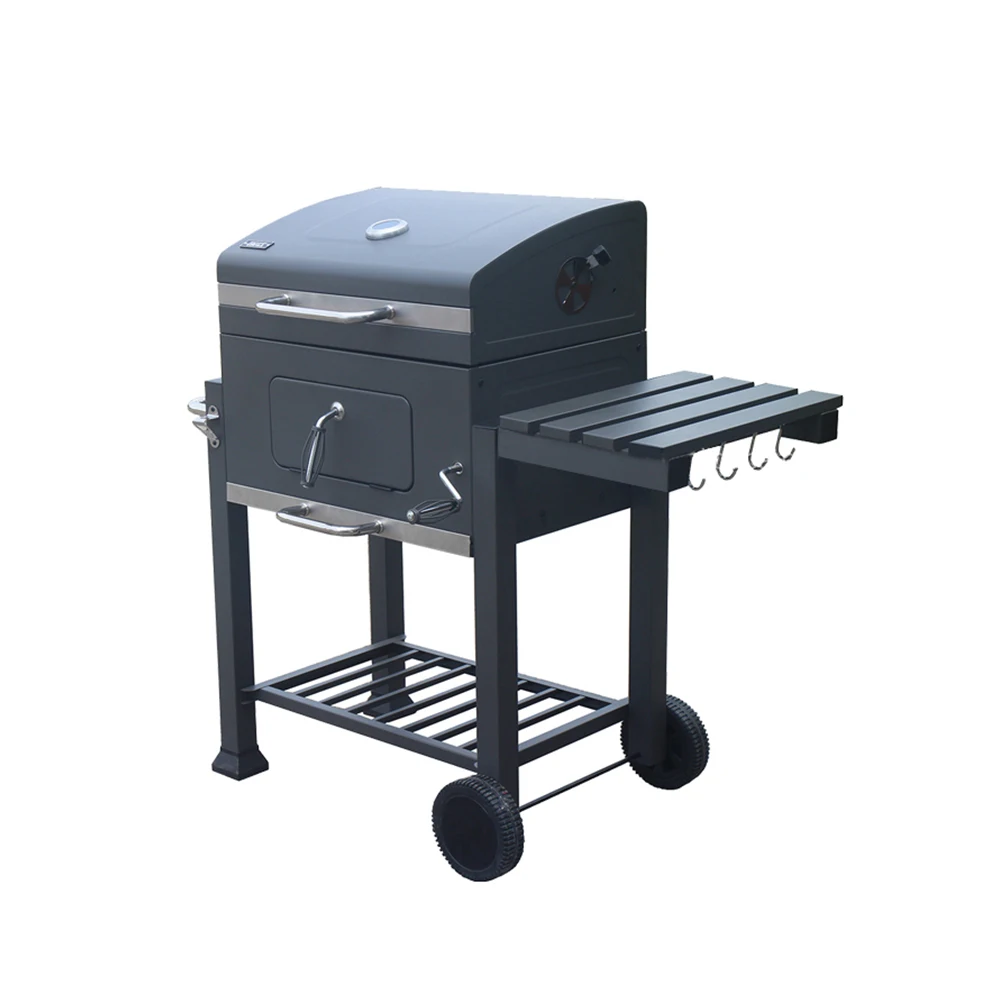 Outdoor Carbon Steel Bbq Grill Meat Smoker Bbq Grill Square Smoke Oven