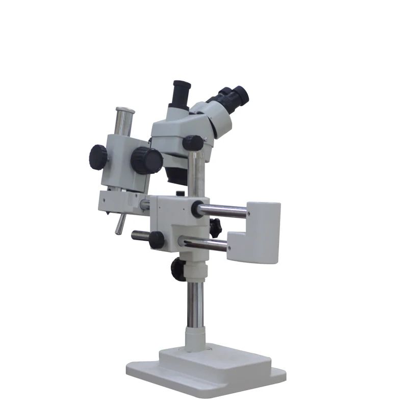 VS0745T-STL2 10HW 45X Double Boom Zoom Stereo Trinocular Microscope with Camera