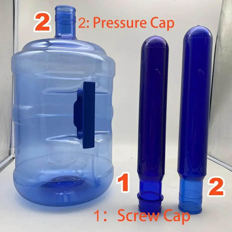 750g 19l 5 liter 5 gallon pet plastic bottle preform 55mm neck 19 liter gallon water bottle pit preform