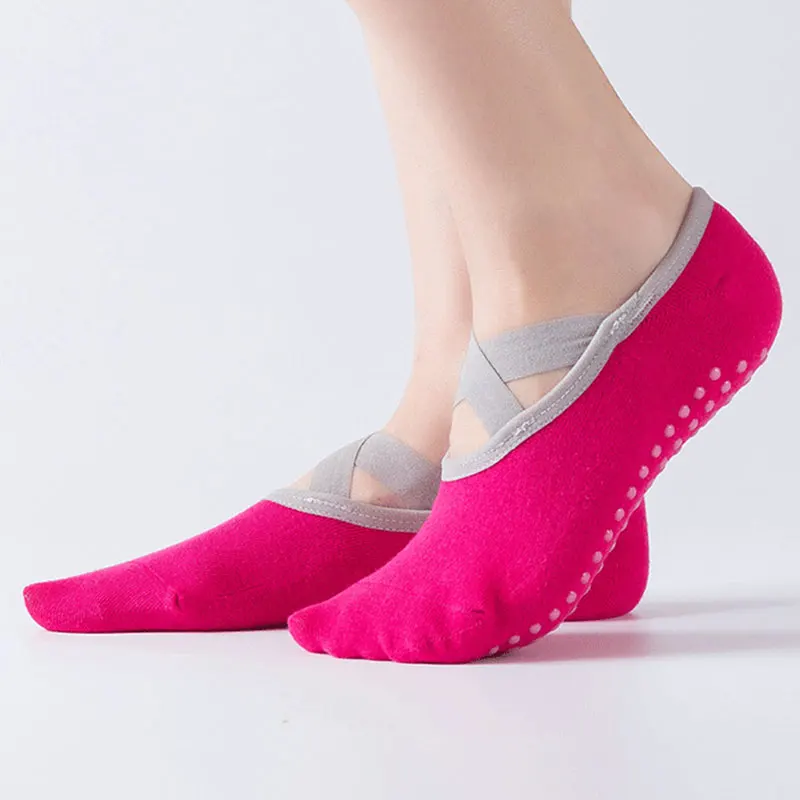 RTS ready to ship High quality fashion pilates socks Women Yoga Silicone Grips Anti-slip Barre Ballet Dance Socks