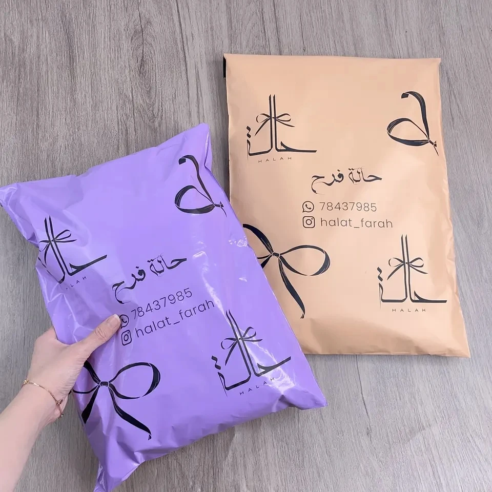 Recyclable express shipping poly mailer apparel clothing packaging plastic bag mailing bags with your own logo custom