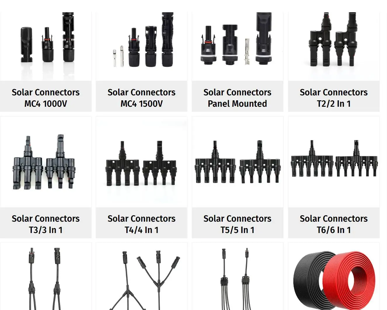 Mc4 Connector Male and Female, Mc4 Solar Panel Connector 30A 1000V for PV Cable 2.5/4/6mm Solar Panel Connect