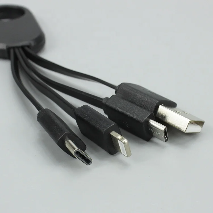 
Multi charger cable custom logo 2A charging 4 in 1 usb cord 